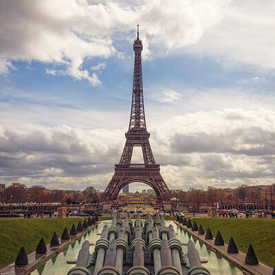 Paris Skyline Photos - Eiffel Tower from Trocadero by Joan Carroll