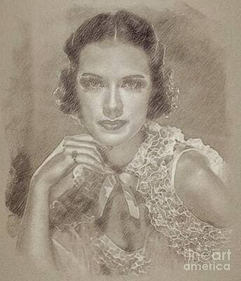 Fantasy Drawings - Eleanor Powell, Actress by Esoterica Art Agency