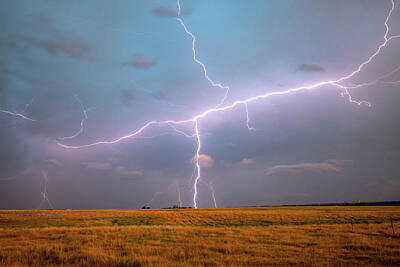 Catherine Abel - Electric Sky - Lightning Fills the Oklahoma Sky by Southern Plains Photography