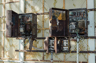 Vintage Laboratory - Electrical Boxes at Alcatraz by Javier Flores