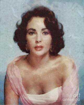 Actors Royalty-Free and Rights-Managed Images - Elizabeth Taylor, Vintage Actress by Esoterica Art Agency