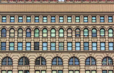 Roses Royalty-Free and Rights-Managed Images - Ellicott Square Building Buffalo NY Ink Sketch Effect by Rose Santuci-Sofranko