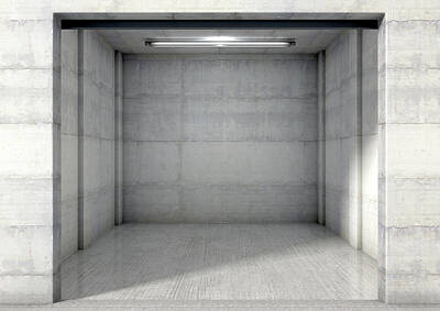 Macaroons - Empty Single Garage by Allan Swart