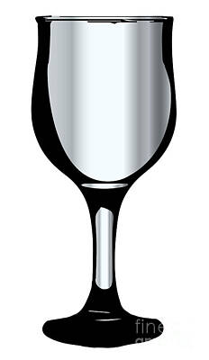 Wine Digital Art Royalty Free Images - Empty Wine Glass Royalty-Free Image by Bigalbaloo Stock