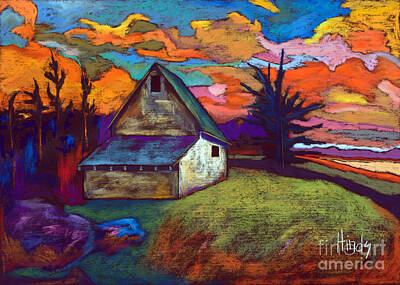 Abstract Landscape Paintings - End of Day by David Hinds