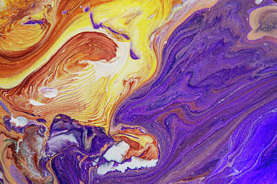 Anne Geddes - Energetic Combination. Abstract Fluid Acrylic Pour by Jenny Rainbow