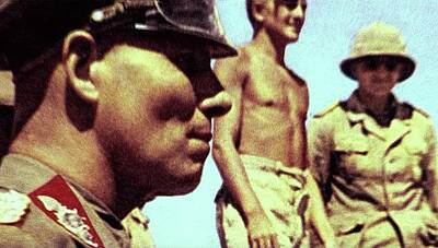 Vintage Tees - Erwin Rommel Agfa color Libya 1942 by David Lee Guss