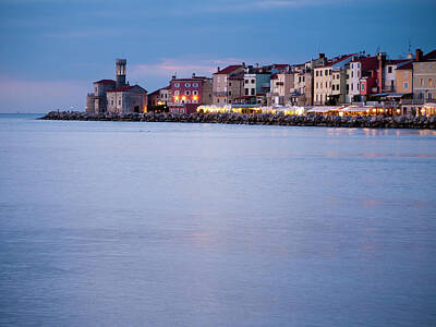 Queen Rights Managed Images - Evening Falls Over Piran Royalty-Free Image by Rae Tucker
