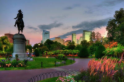 Politicians Photo Royalty Free Images - Evening in the Boston Public Garden  Royalty-Free Image by Joann Vitali
