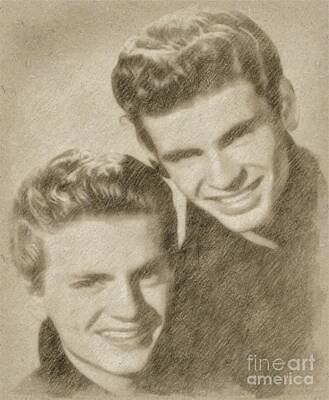 Fantasy Drawings Royalty Free Images - Everly Brothers Royalty-Free Image by Esoterica Art Agency