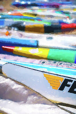 Athletes Digital Art - F Is For Fast 1  Sea Kayak Watercolor by Scott Campbell