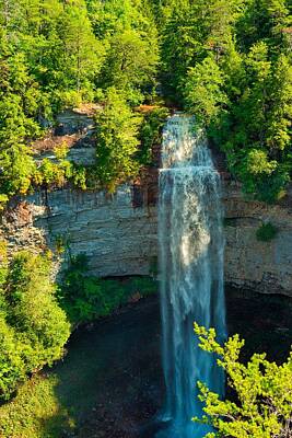 Whimsical Flowers - Fall Creek Falls full plunge by Kenneth Sponsler