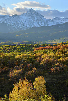 Israeli Flag - Fall Sunrise on Mt. Sneffels from Dallas Divide by Ray Mathis