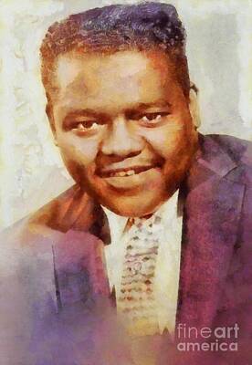 Music Paintings - Fats Domino, Music Legend by Esoterica Art Agency