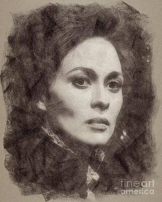 Fantasy Drawings Royalty Free Images - Faye Dunaway, Actress Royalty-Free Image by Esoterica Art Agency