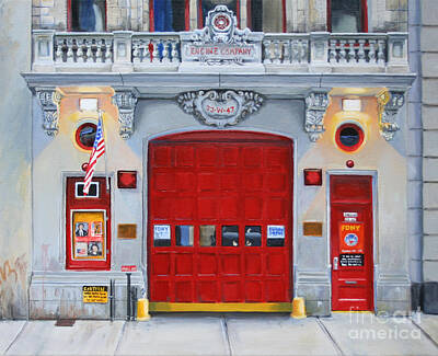 Cities Royalty-Free and Rights-Managed Images - FDNY Engine Company 65 by Paul Walsh