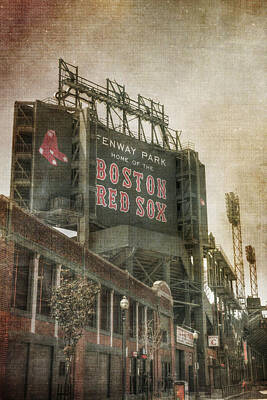 Sports Royalty Free Images - Fenway Park Billboard - Boston Red Sox Royalty-Free Image by Joann Vitali