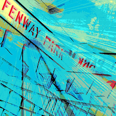 Recently Sold - Baseball Mixed Media Rights Managed Images - Fenway Park v1 Royalty-Free Image by Brandi Fitzgerald