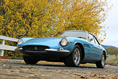 Movie Tees Rights Managed Images - Ferrari 500 Superfast in blue Royalty-Free Image by Steve Natale