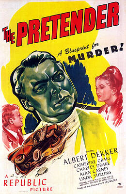 Vintage Playing Cards - Film Noir Poster  The Pretender by Vintage Collectables