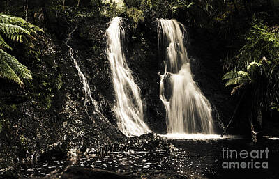 Multichromatic Abstracts - Fine art landscape of a rainforest waterfall by Jorgo Photography