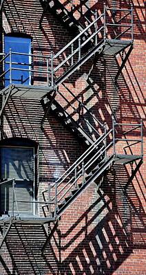 Jerry Sodorff Royalty-Free and Rights-Managed Images - Fire Escape 5367 by Jerry Sodorff