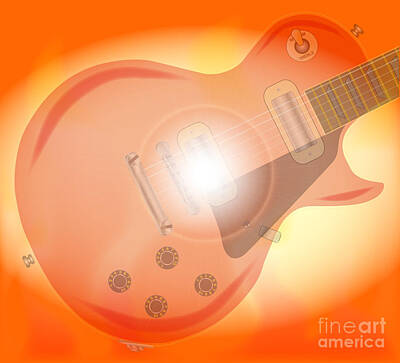 Modern Patterns Rights Managed Images - Fire Guitar Royalty-Free Image by Bigalbaloo Stock