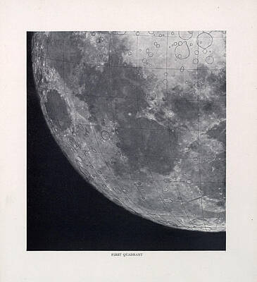 Garden Vegetables Rights Managed Images - First Quadrant - Surface of the moon - Lunar Surface - Selenographia - Celestial Chart Royalty-Free Image by Studio Grafiikka