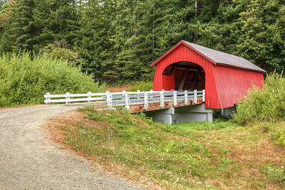 Rustic Cabin - Fisher Covered Bridge by Kristina Rinell