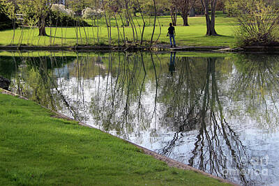 Whimsically Poetic Photographs - Fishing At Franklin Park by Karen Adams