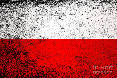 Feathers - Flag of Poland Grunge by Bigalbaloo Stock