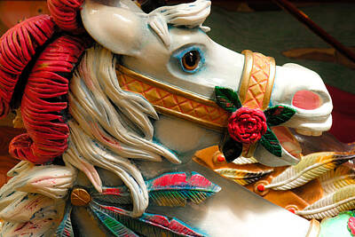 Movie Tees - Flamboyant Carousel Horse by Dixie Distefano