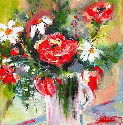 Floral Paintings - Floral splash paintings  by Mary Cahalan Lee - aka PIXI