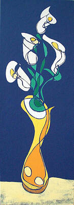 Floral Paintings - Floral XXI by John Gibbs