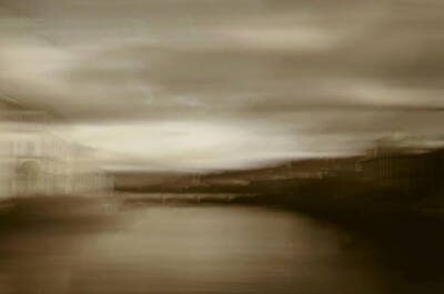 Abstract Landscape Royalty-Free and Rights-Managed Images - Florence, Arno River, Abstract Landscape by Frank Tschakert