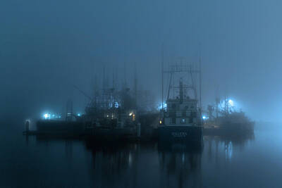 Best Sellers - Landscapes Royalty-Free and Rights-Managed Images - Foggy Harbor by American Landscapes