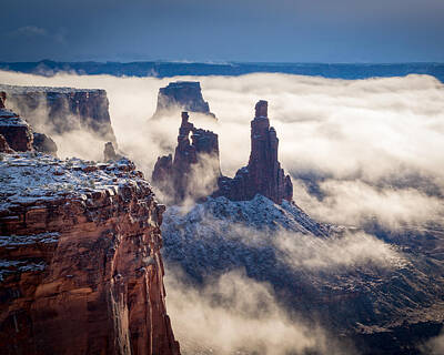 Game Of Chess - Foggy Morning at Canyonlands by James Udall