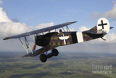 Transportation Photos - Fokker D.vii World War I Replica by Daniel Karlsson