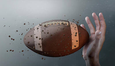 Football Digital Art - Football Ball In Flight by Allan Swart