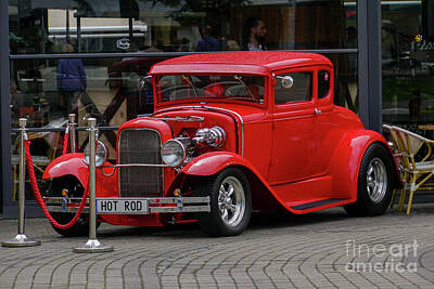 The Stinking Rose - Ford Coupe Hot Rod Classique Car  by Vladi Alon