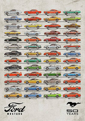 Giuseppe Cristiano - Ford Mustang Timeline History 50 Years by Yurdaer Bes