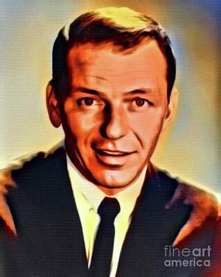 Musicians Digital Art Royalty Free Images - Frank Sinatra, Hollywood Legend. Digital Art by MB Royalty-Free Image by Esoterica Art Agency