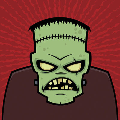Digital Art - Frankenstein Monster by John Schwegel