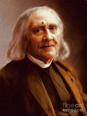 Music Paintings - Franz Liszt, Composer by Esoterica Art Agency