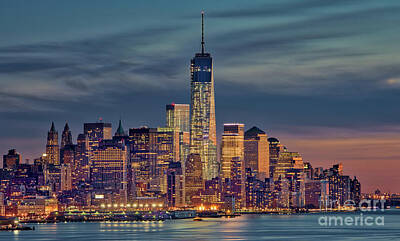 Skylines Rights Managed Images - Freedom Tower Construction End of 2013 Royalty-Free Image by Jerry Fornarotto