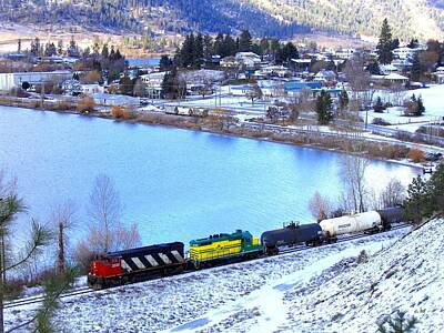 Whimsical Flowers - Freight Train At Oyama by Will Borden