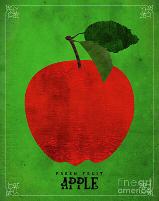 Food And Beverage Digital Art - Fruit 02_Apple by Bobbi Freelance