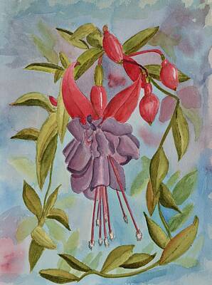 Animal Surreal - Fuschia Flower by Linda Brody