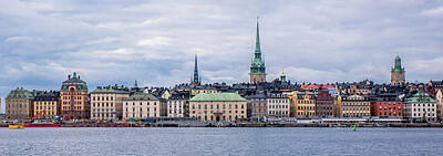 Vintage Baseball Players - Gamla Stan Stockholms entrance by the sea by Torbjorn Swenelius