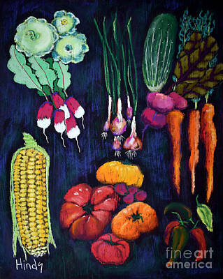 Still Life Paintings - Garden Bounty by David Hinds